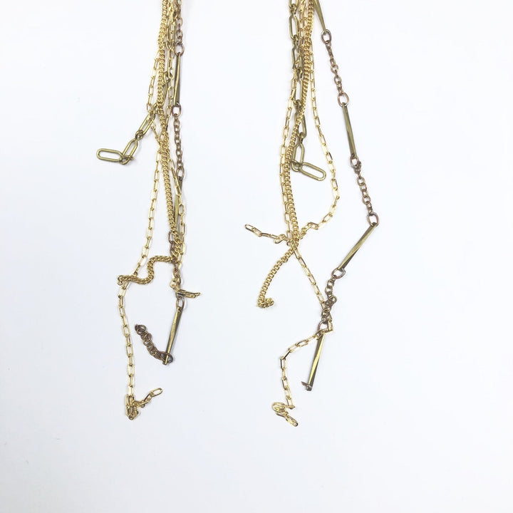 Aquvii(アクビ) | クリアパーツとチェーンの爽やかな印象の両耳イヤリング See through earring A - Sopwith camel