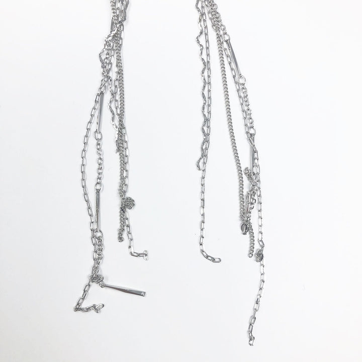 Aquvii(アクビ) | クリアパーツとチェーンの爽やかな印象の両耳イヤリング See through earring A - Sopwith camel