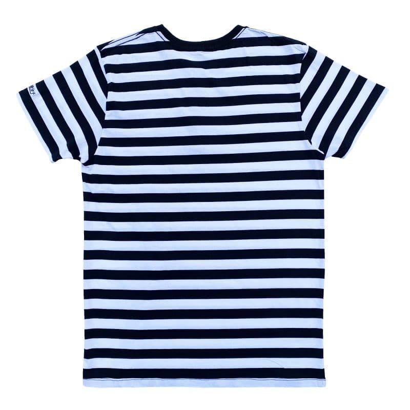 Original John(オリジナル ジョン) | クルミボタンのボーダー柄ヘンリーネックTシャツ〈Black×White〉 - Sopwith camel