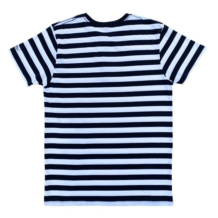 Original John(オリジナル ジョン) | クルミボタンのボーダー柄ヘンリーネックTシャツ〈Black×White〉 - Sopwith camel