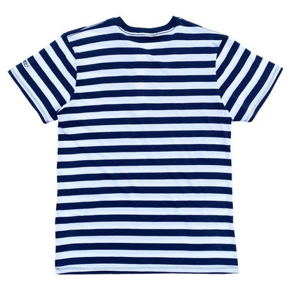 Original John(オリジナル ジョン) | クルミボタンのボーダー柄ヘンリーネックTシャツ〈Navy×White〉 - Sopwith camel