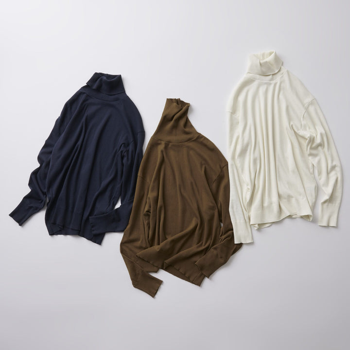 gicipi (ジチピ) | TIGRE [2102A] イタリア製 コットン タートルネック リラックスフィットのニットソー - Sopwith camel