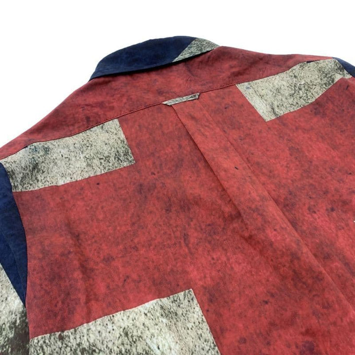 Original John(オリジナル ジョン) | インパクトのある大判ユニオンジャック柄のレギュラーカラーシャツ〈Tricolour〉 - Sopwith camel