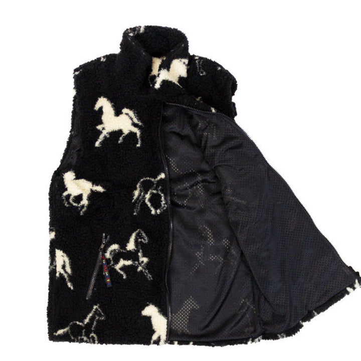 FARFIELD (ファーフィールド) | 英国製 馬柄 フリースベスト FELL VEST [1901] - Black Horse - Sopwith camel
