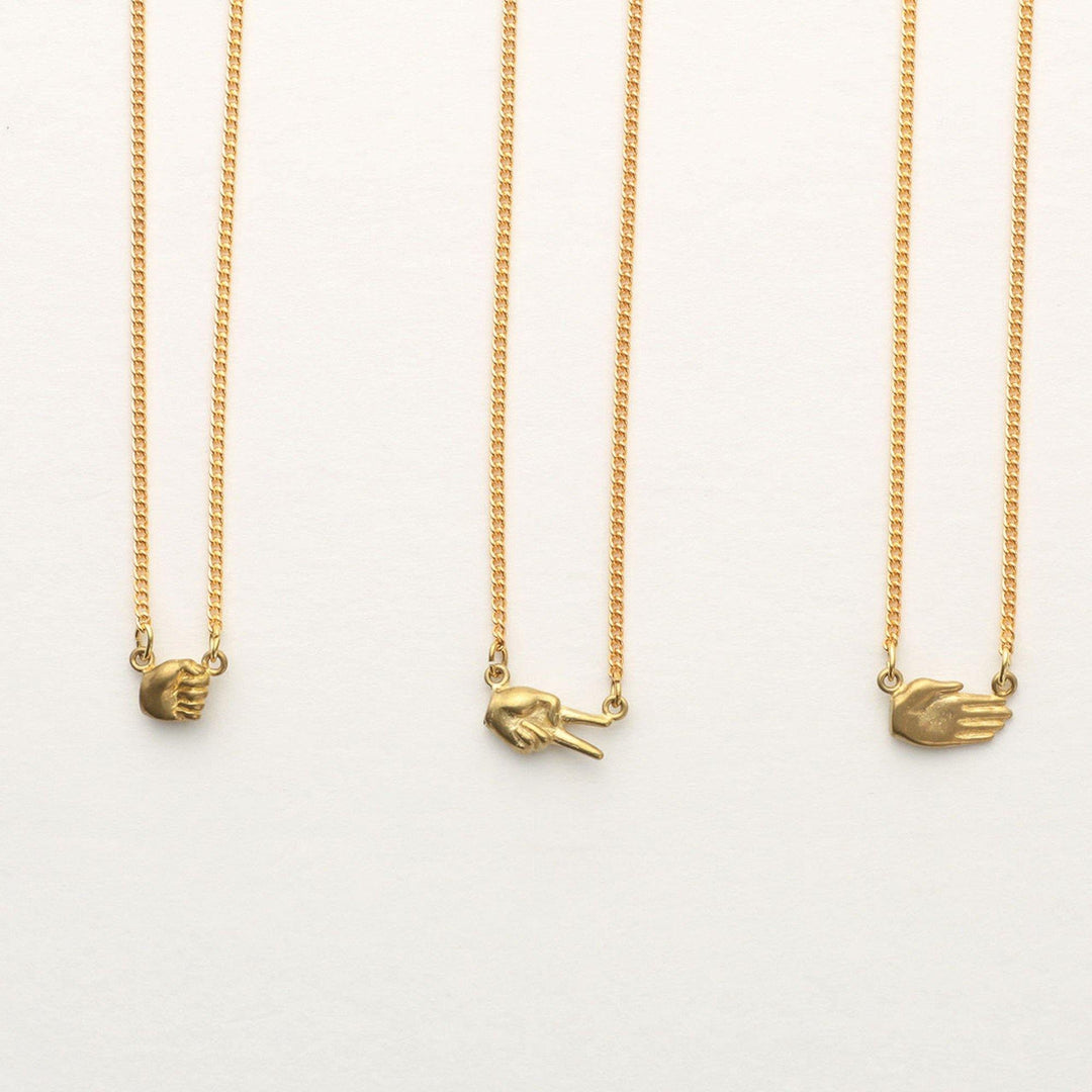 Aquvii(アクビ) | じゃんけん(グー・チョキ・パー)の手をモチーフにしたネックレス Janken necklace [aq.028] - Sopwith camel