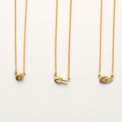 Aquvii(アクビ) | じゃんけん(グー・チョキ・パー)の手をモチーフにしたネックレス Janken necklace [aq.028] - Sopwith camel