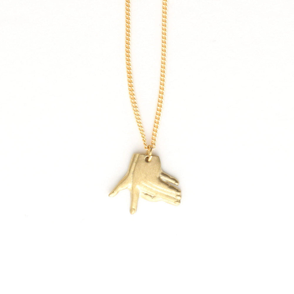 Aquvii(アクビ) | 手で作る影絵をモチーフにしたネックレス Hand shadow Necklace [aq.010] - Sopwith camel