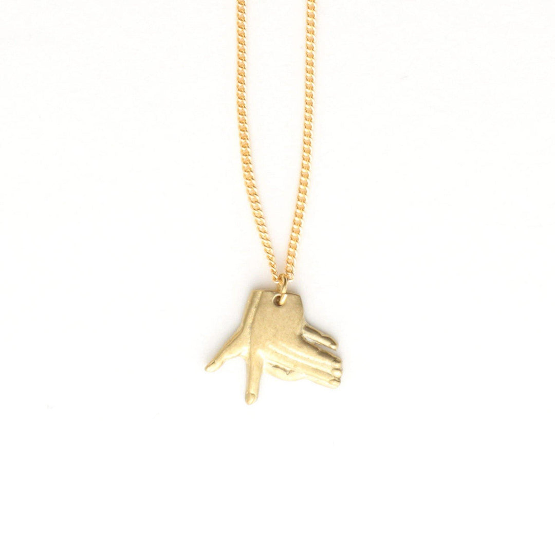 Aquvii(アクビ) | 手で作る影絵をモチーフにしたネックレス Hand shadow Necklace [aq.010] - Sopwith camel
