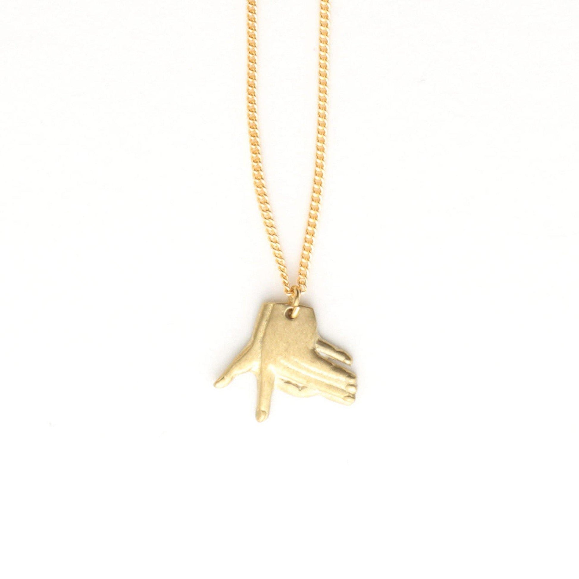 Aquvii(アクビ) | 手で作る影絵をモチーフにしたネックレス Hand shadow Necklace [aq.010] - Sopwith camel