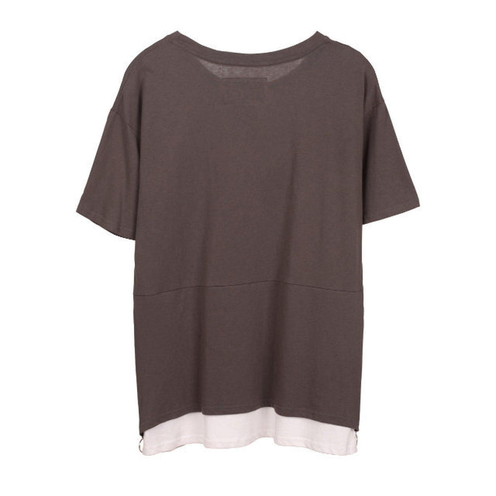 KRAVITZ (クラヴィッツ) | サイドジップのフェイクレイヤードTシャツ 〈Grey〉 - Sopwith camel
