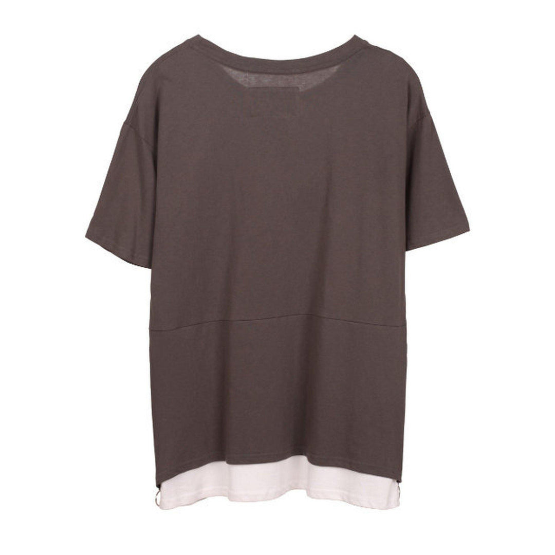 KRAVITZ (クラヴィッツ) | サイドジップのフェイクレイヤードTシャツ 〈Grey〉 - Sopwith camel