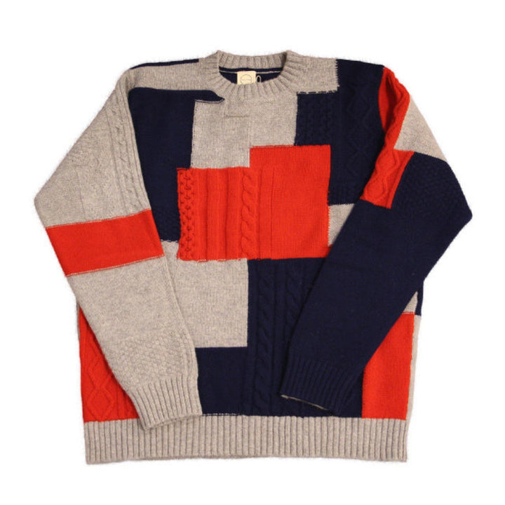 COUNTRY OF ORIGIN | 英国製 ケーブル編みパッチワーク・クルーニット - Sopwith camel