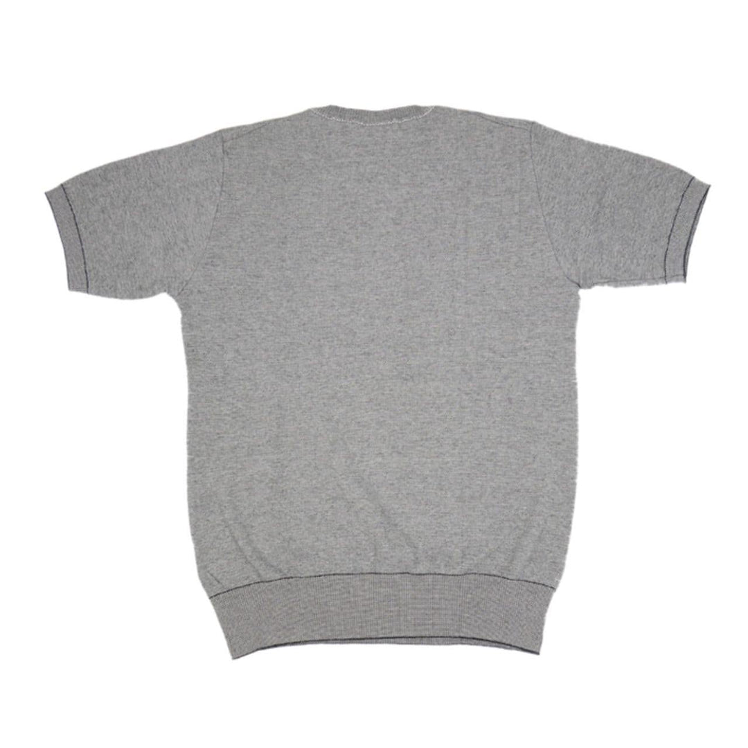 gicipi(ジチピ) | Giro Collo MM 2006P イタリア製 コットン ニット クルーネック Tシャツ〈Nat/Nero(グレー)〉 - Sopwith camel
