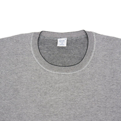 gicipi(ジチピ) | Giro Collo MM 2006P イタリア製 コットン ニット クルーネック Tシャツ〈Nat/Nero(グレー)〉 - Sopwith camel