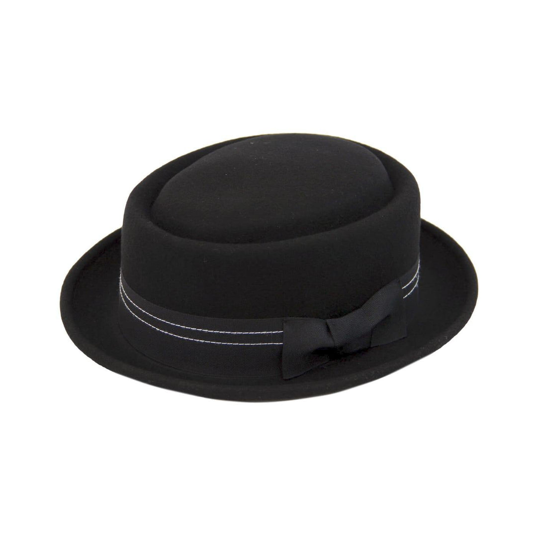 Madcap England (マッドキャップ イングランド) | クラシックなモッズ・SKAスタイルのポークパイハット〈Black〉 - Sopwith camel