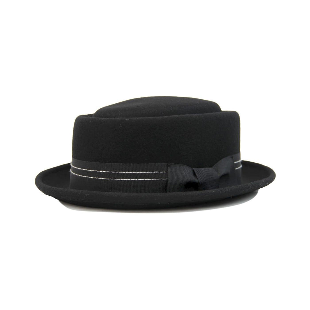 Madcap England (マッドキャップ イングランド) | クラシックなモッズ・SKAスタイルのポークパイハット〈Black〉 - Sopwith camel