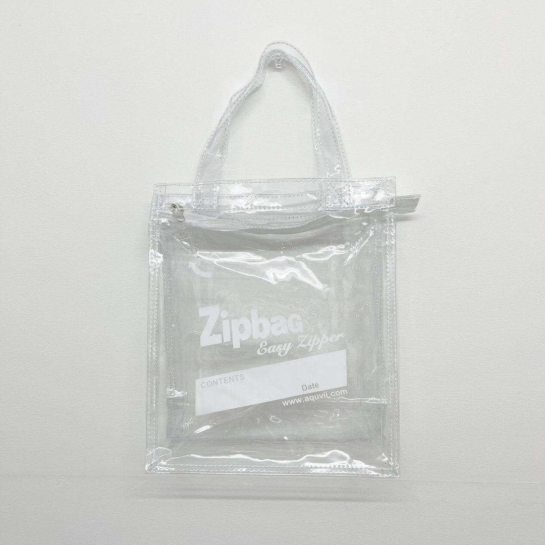 Aquvii(アクビ) | 透明シリーズ 透明バッグ ZIP BAG〈White〉 - Sopwith camel